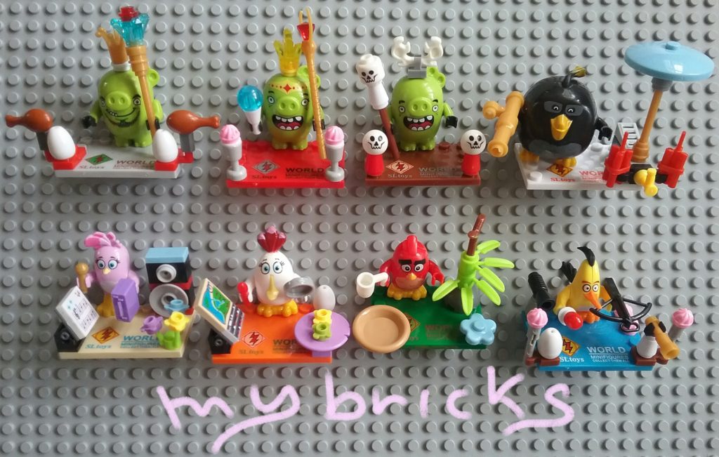 Lego compatible - SL toys - Angry Birds Minifigures King&Queen Pig Piggy Bomb Stella Matilda Red Chuck