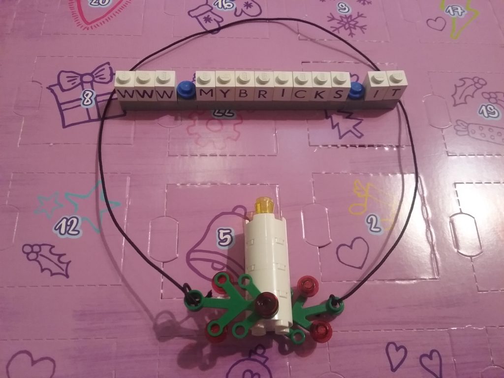 Lego Friends Christmas Candle Necklace Day #10
