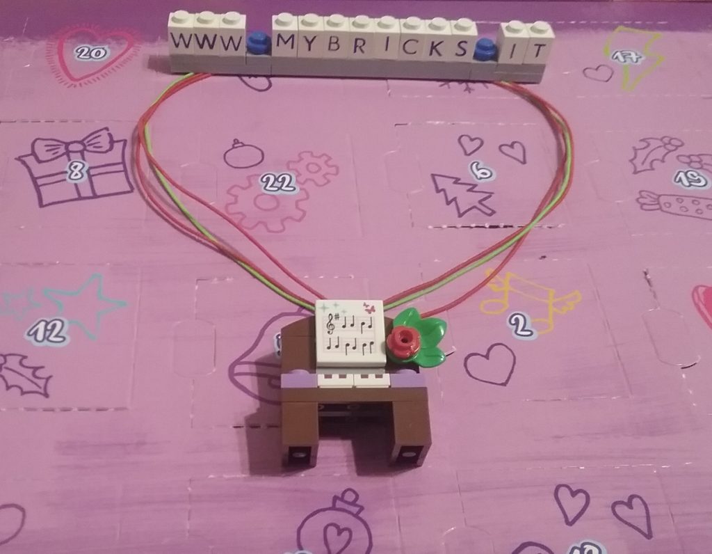 Lego Friends Christmas Piano Necklace Day #14